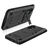 R-JUST Funda protectora de metal y silicona resistente al agua, a los golpes y al polvo con soporte para Samsung Galaxy A32 4G y Samsung Galaxy A32 5G